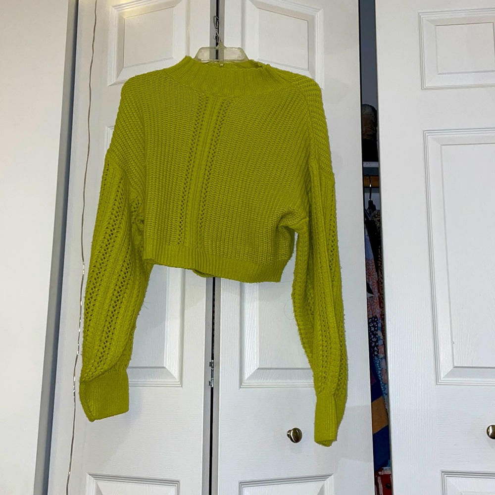 Highlighter green sweater